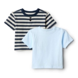 Amazon Essentials x Sofia Grainge Baby Boys Cotton Short-Sleeve Crewneck T-Shirts, Pack of 2 – Age 4 years