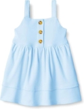 Amazon Essentials x Sofia Grainge Toddlers Girls Cotton Casual Fit and Flare Dress Size 2 Years – Light Blue