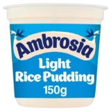Ambrosia Light Devon Rice Pudding – 4 X 150g – S&S £1.27 ( 31p per pot)