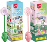 Amos Music Lollipop Candy, 2PCS-(Peach & Grape) Flavor Audio Singing Lollies Sweets, Musical Lollipops Easter Sweet Gift, Sugar Free Lollipops Individually Wrapped Perfect for Party