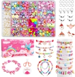 Amteker Bracelet Making Kits for Girls, Jewellery Making Kit Birthday Presents Unicorn Gifts for Teenage Girls Arts Craft Kits Easter Gifts for Teens Kids Age 4-9, DIY Friendship Bracelet Making Kit