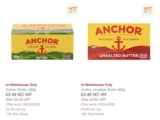 Anchor 500g butter – normal or unsalted – in store only