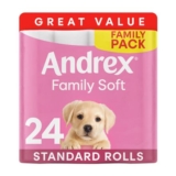 Andrex Family Soft Toilet Tissue Standard 24 Rolls