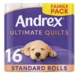 Andrex Ultimate Quilts Toilet Tissue 16 Standard Rolls