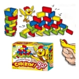 Angry Chicken Cup Stacking Game with 2 Chickens, 12 Cups