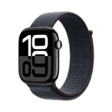 Apple Watch Series 10 GPS Cellular, 46mm Black Aluminium Case with Black Sport Loop