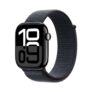 Apple Watch Series 10 GPS Cellular, 46mm Black Aluminium Case with Black Sport Loop