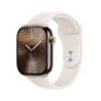 Apple Watch Series 10 GPS Cellular, 46mm Gold Titanium Case with Starlight Sports Band M/L or Stone Grey Sports Band S/M – Auto Discount