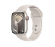 Apple Watch Series 9 GPS 45mm Starlight Aluminium Case with Starlight Sport Band – M/L