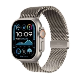 Apple Watch Ultra 2 GPS Cellular, 49mm Titanium Case with Natural Titanium Milanese – Small, MX4M3QA/A