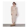 Apricot Stone Cable Knitted Maxi Skirt