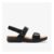 April Clover Black Combination Flat Sandals