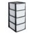 Argos Home 4 Drawer Plastic Storage Tower – Black, Free C&C