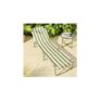 Argos Home Folding Metal Sunlounger – Green and White