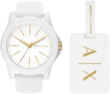 Armani Exchange Watch – Quartz Movement and 40mm – White & Gold