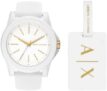 Armani Exchange Watch – Quartz Movement and 40mm – White & Gold