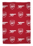 Arsenal FC Officially Licensed Fleece Throw Blanket Super Soft, Football Combo Design