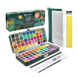 Artecho Watercolor Paint Set: 100 Colors with Papers and Brushes