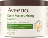 Aveeno Daily Moisturising Cream (1 x 400ml), Fragrance-Free Moisturiser, Long-Lasting 48 Hour Moisturisation