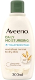 Aveeno Daily Moisturising Yogurt Body Wash, Vanilla & Oat Scent, With Prebiotic Oat and Probiotic Greek Yogurt, for Sensitive Skin 300ml