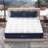 Avenco Bed Mattress Conventional, Latex Foam, Blue and White, King