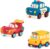 B. toys Mini Wheeee ls 3 Pieces Mini Pull Back Vehicles Set, Bus & Cars, Multi, Hot Rod, School Bus, Police Car 1 year