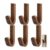 BAGUBDR 6Pcs Wooden Wall Hooks for Coat and Key Holder