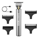 BARBERBOSS T-Blade Beard & Hair Trimmer for Men, Cordless Detail Clipper, Rechargeable Groomer with 3 Guide Combs