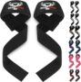 BEAST RAGE Weight Lifting Straps Fitness Padded Cotton Wrist Support Gel Advanced Grips Dumbbell Bar Wraps Heavy Duty Gym Bodybuilding Straps Power Deadlift Barbells Non Slip Exercise