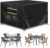 BEEWAY Garden Furniture Cover With Air Vent, Waterproof Patio Rattan Sofa Table Chair Set Cover – 420D Oxford Fabric, Windproof – 150x150x72cm