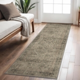 BEIMO 80x150cm Area Rugs for Bedroom,Vintage Boho Carpets for Living Room Non Slip Machine Washable Rug Short Low Pile Rug for Kitchen Dining, Hallway, Office-Brown