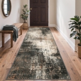 BEIMO Modern Abstract Rugs Living Room, Rugs for Bedroom 60x120cm Machine Non-Slip Washable Rug Earthen Grey Faux Short Pile Area Rug for Dining Room Kitchen Office