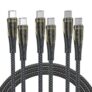 BENFEI 100W USB C to USB C Cable 3-Pack 3.3 Feet, Transparent Fast Charging Cable Discount at Checkout – BENFEI Direct GB FBA