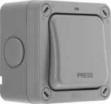 BG Electrical Outdoor Retractive Single Wall Press Switch with LED Indicator