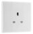 BG Electrical Single Unswitched Power Plug Wall Socket, Round Edge, Nexus 800 Series, White Moulded, 13A, 823