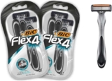 BIC Flex 4 Disposable Mens 4-Blade Razors with Moveable Blades for a Close Shave, Solid Control, Pack of 6 – £4.75 S&S