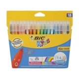 BIC Kids Couleur Water-Based Felt Tip Pens, Cardboard Wallet (18)