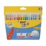BIC Kids Couleur Water-Based Felt Tip Pens, Cardboard Wallet (18)