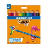 BIC Kids Tropicolours Coloured Pencils, Assorted Colouring Pencils, 24 Pack