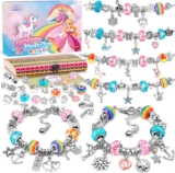 BIIB Unicorn Gifts for Girls, Bracelet Jewellery Making Kit, Easter Crafts for Kids, Gifts for Teenage Girl Toys Age 5 6 7 8 9 10, Girls Gifts Arts and Crafts for Kids, Girl Birthday Presents