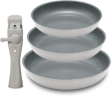 BLAZANT Non Stick Frying Pan with Removable Handle, Non Stick Ceramic Frying Pan Set for Induction Hobs, PFOA PTFE Free