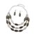 BOCAR Layered Bead Necklace and Earrings Set Brown