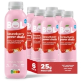 BOL Strawberry Power Shake – Ready-to-Drink Nutritionally Complete Meal (300Kcal) 25g High Protein Shake