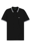 BOSS Mens Polo Shirt, Regular Fit, Black, L