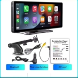 BQCC 10.26 Inch Portable Wireless Carplay Screen HD Rear Reversing Camera Car Radio DVR MP5 with code – BQCC Profrocar Store