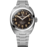 BREMONT Mens 38mm Terra Nova Automatic Black Dial Bracelet Watch