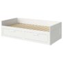BRIMNES Day-bed frame with 2 drawers, white, EU double Day-bed frame with 2 drawers, white, 80×200 cm