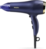 BaByliss Midnight Luxe Hair Dryer – Powerful 2300W Blow Dryer, Ionic Frizz-Control, Fast Drying, Professional and Lightweight, 3 Heat & 2 Speed Settings, 5781U