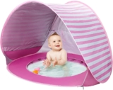 Baby Beach Tent with Pool,Upgrade Easy Fold Up & Pop Up Unique Ocean World Baby Tent,50 UPF UV Protection Outdoor Tent Aged 3-48 Months Baby Kids Parks Beach Shade (UV Protection Pool Rose)