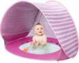 Baby Beach Tent with Pool,Upgrade Easy Fold Up & Pop Up Unique Ocean World Baby Tent,50 UPF UV Protection Outdoor Tent Aged 3-48 Months Baby Kids Parks Beach Shade (UV Protection Pool Rose)